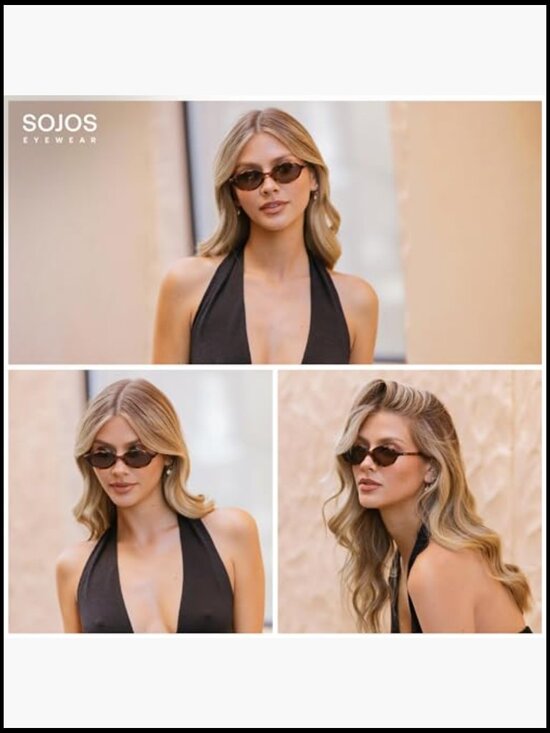 Handmade Acetate Polarized Oval Sunglasses Retro Y2K Lightweight Vintage 90s main image 6